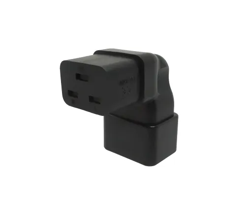 Netzadapter C19 auf C20 gewinkelt, YL-3318L-2 IEC 60320-C19/20 seitwärts gewinkelt, unten/oben